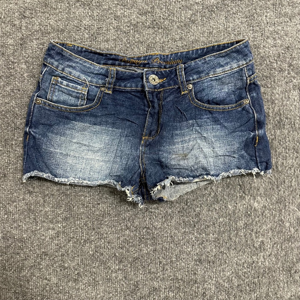 Papaya Denim Shorts Womens Size 5 Blue Raw Hem Frayed Casual Cotton Cutoffs